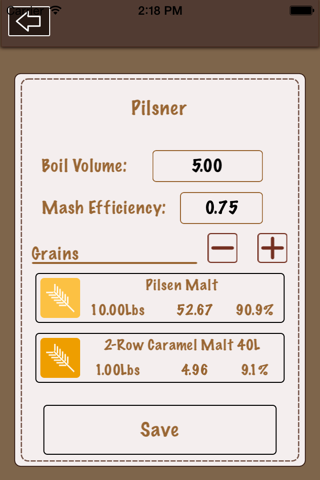 Beer Recipe Calculator screenshot 2