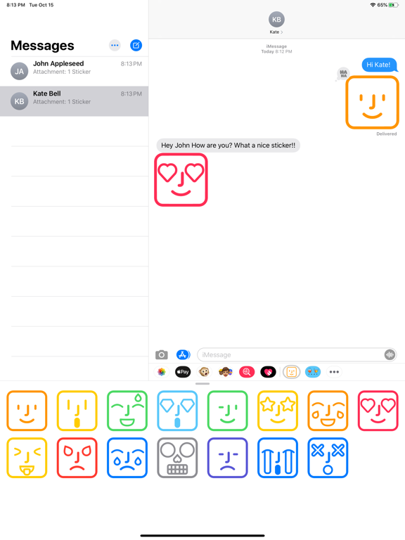 Instaface - Sticker Pack iPad screenshot 3 - Social Networking app