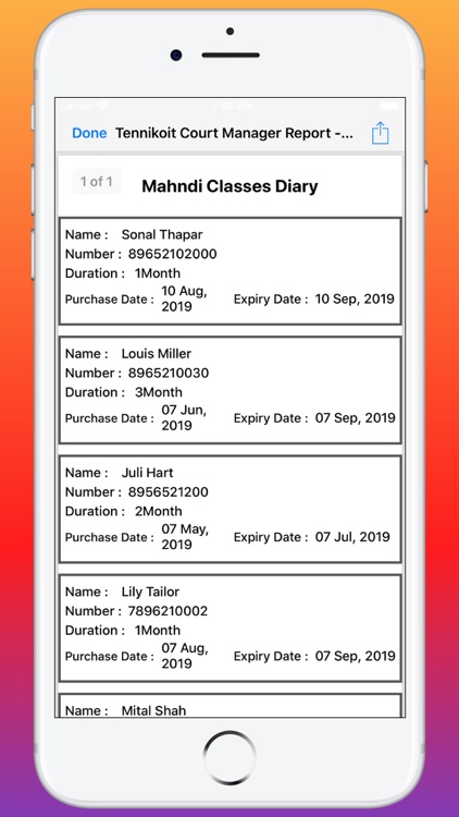 Mehndi Classes Diary screenshot-6
