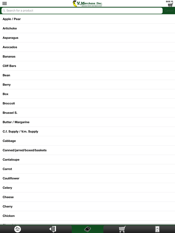 V. Marchese Checkout iPad screenshot