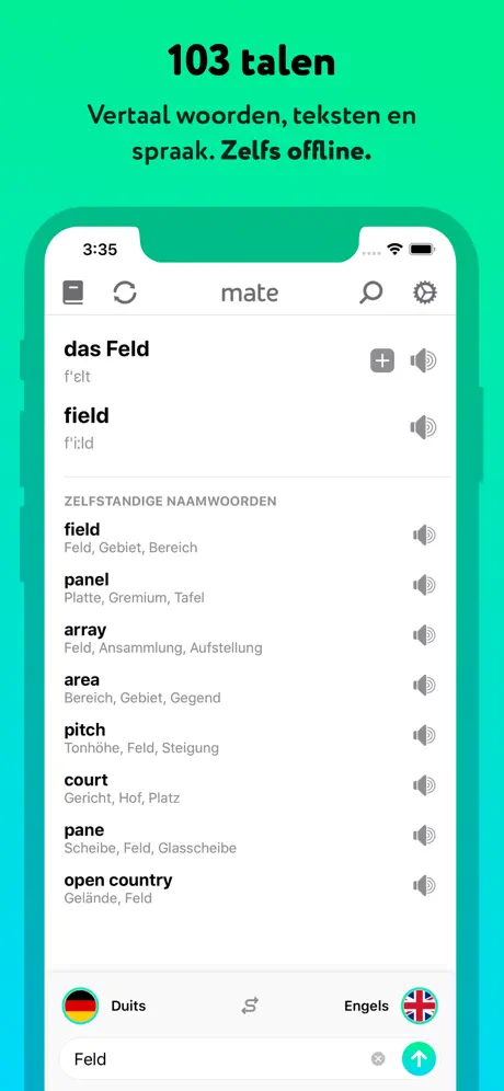 Vertaal app door Mate