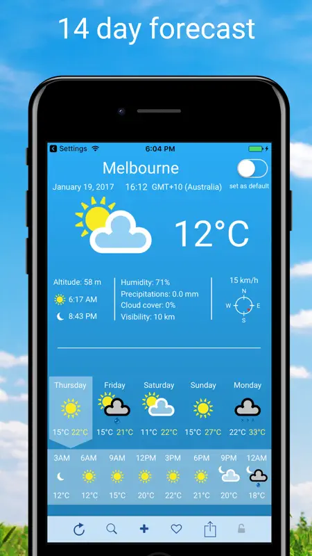 Weather in Australia 14 days screenshot 1 of 3