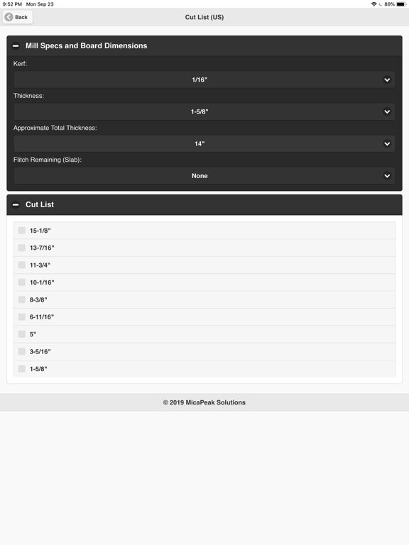 Screenshot #4 pour Sawmill Calculator Pro