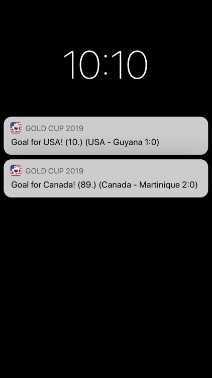 Gold Cup App 2019 Scores