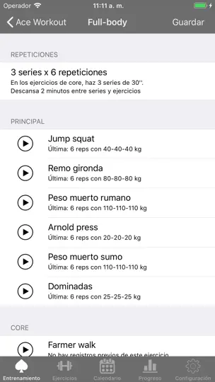 Captura de pantalla de Ace Workout en iPhone 4