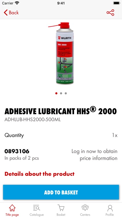 WürthShop Mobiilisovellus