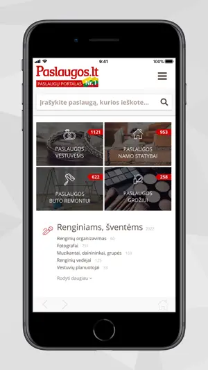Paslaugos.lt screenshot 1