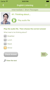 English Listening & Quiz screenshot