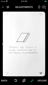 Moleskine Page Camera screenshot