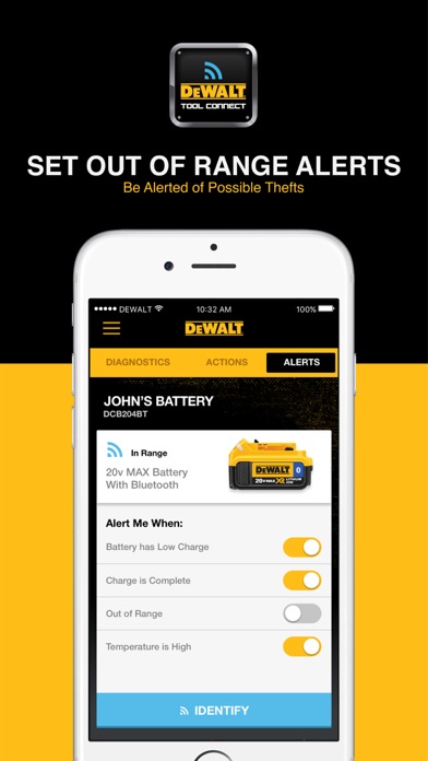 DEWALT Tool Connect Screenshot