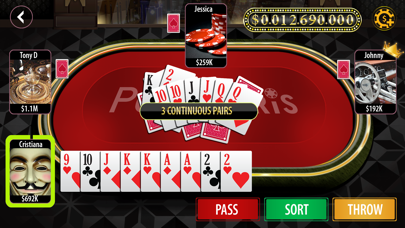 Screenshot #1 pour Poker Paris - danh bai offline