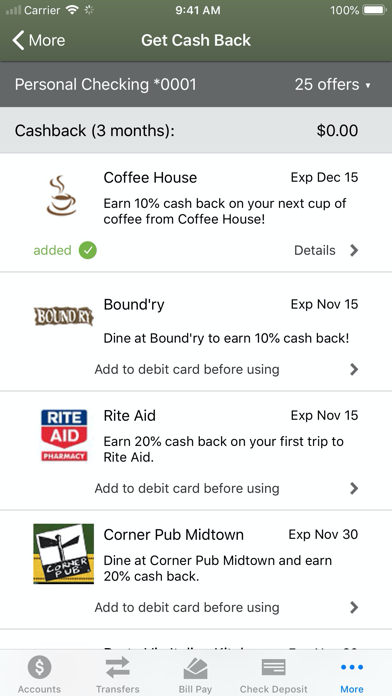 First Financial Credit Union Screenshot
