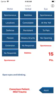 glasgow coma diagnosis iphone screenshot 3