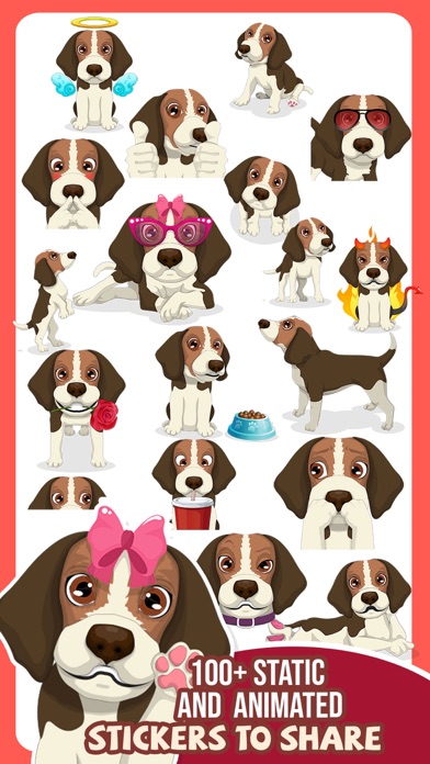 Screenshot #2 pour Beagle Puppy Dog Emoji Sticker