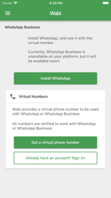 Wabi - Number for WA Business screenshot