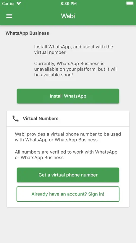 Wabi - Number for WA Business