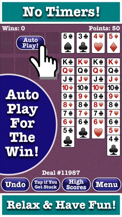 FreeCell Solitaire Classic Strategy Card Stacks Game screenshot 2