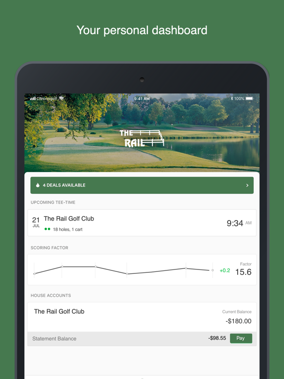 The Rail Golf Club iPad screenshot