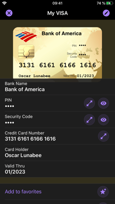 oneSafe+ password manager screenshot 2