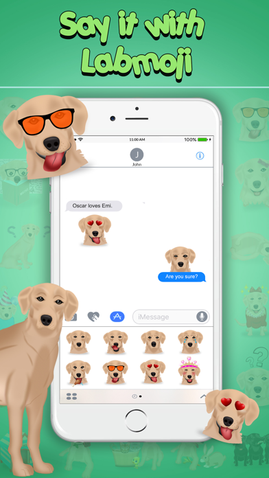 Screenshot #1 pour LabMoji - Labrador Emojis
