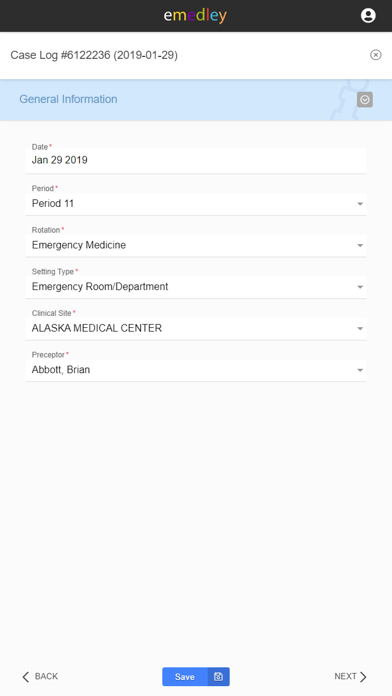 eMedley Case Logs screenshot 2