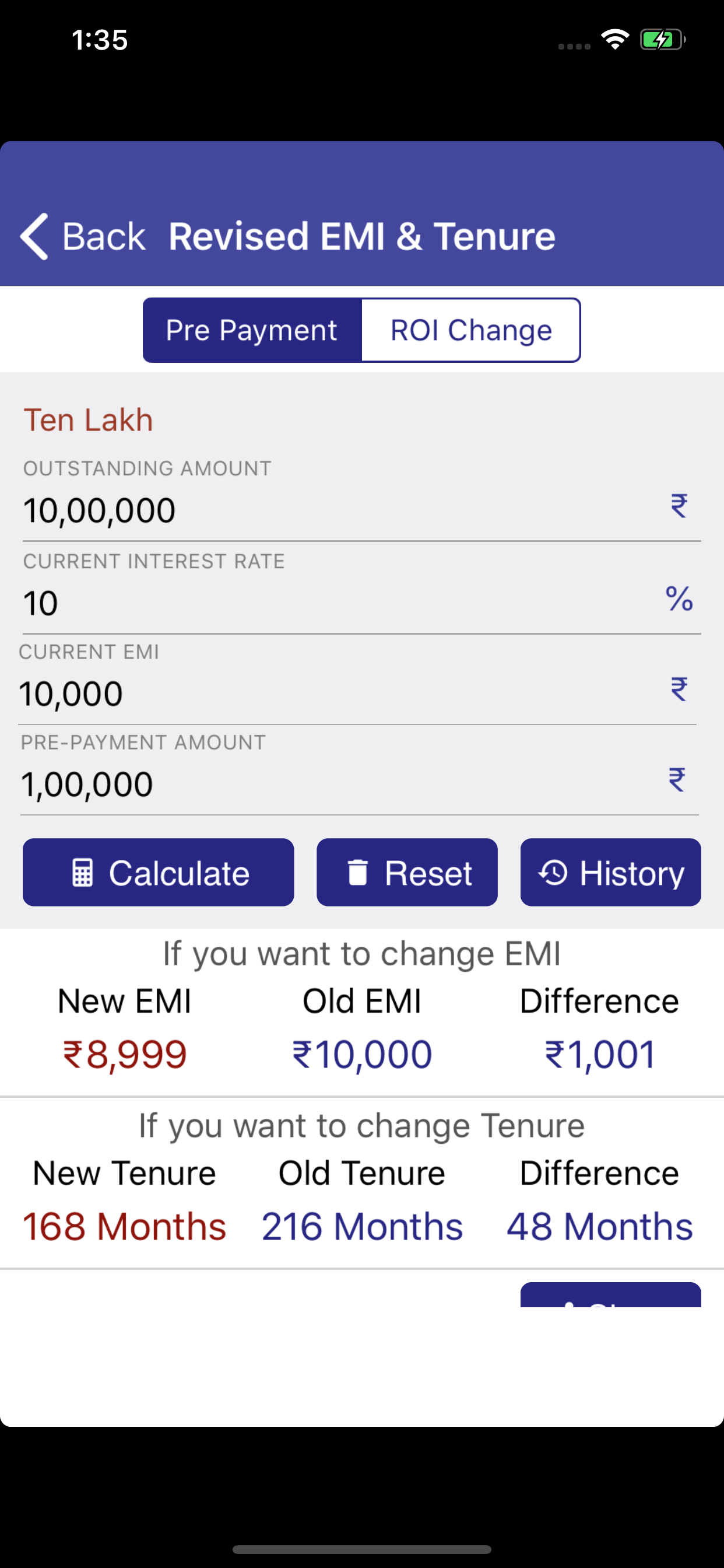 EMI Calculator for Loan