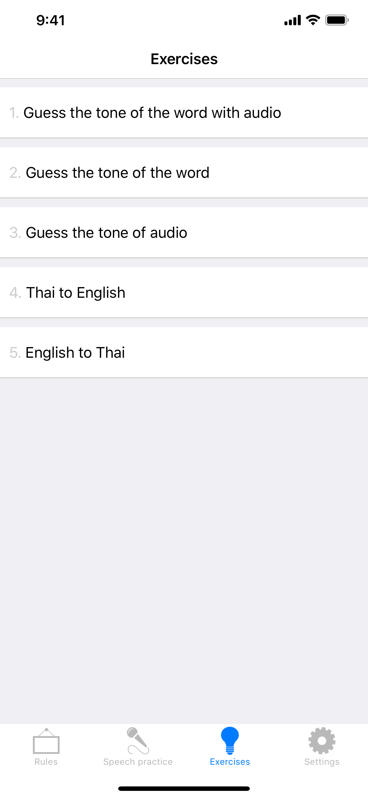 Thai language tones