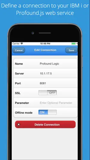 Profound UI screenshot 1