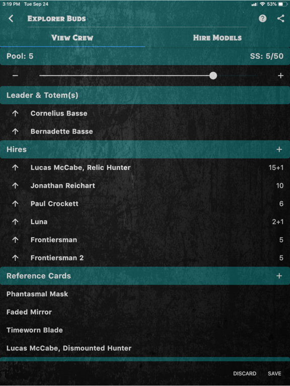 M3E Crew Builder iPad screenshot 6 - Entertainment app