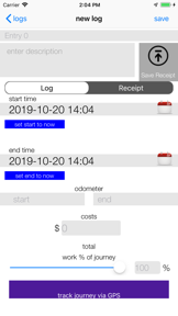 ATO Vehicle Logbook screenshot