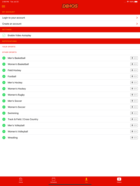 UCalgary Dinos iPad screenshot 3 - Sports app