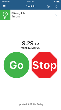 ExakTime Mobile–Time Clock App screenshot 1