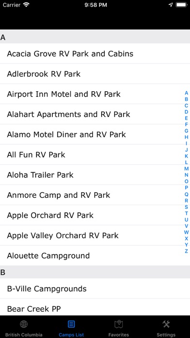 Screenshot #3 pour British Columbia & Yukon RV's