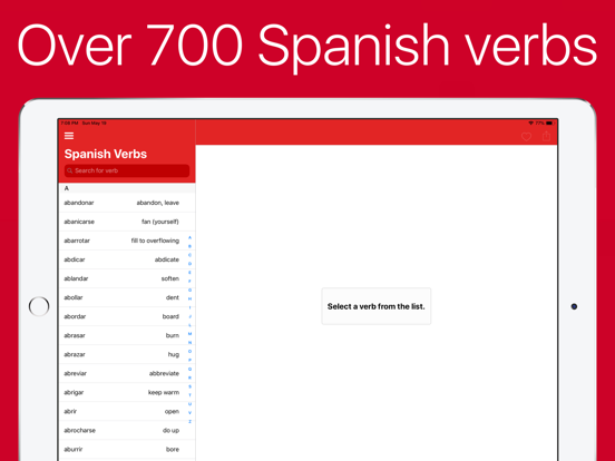 Spanish Verb Conjugator iPad screenshot 6 - Education app