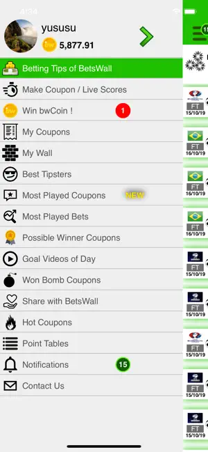 Captura 2 BetsWall Apuestas de futbol iphone