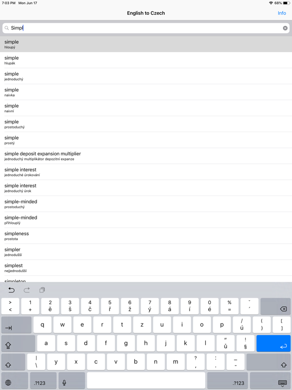 Screenshot #4 pour Dictionary English/Czech