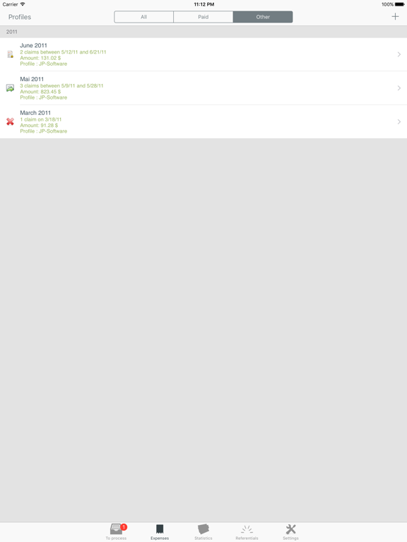 My iExpenses Pro iPad screenshot 2 - Finance app