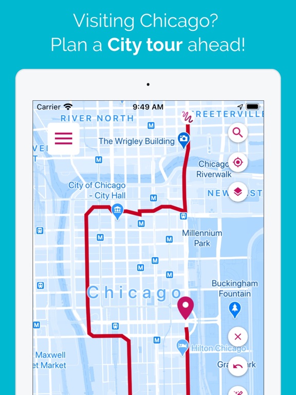 Just Draw It! Route planner iPad screenshot 8 - Navigation app