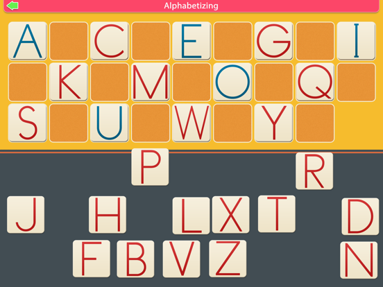 ABC Montessori Alphabetizing iPad screenshot