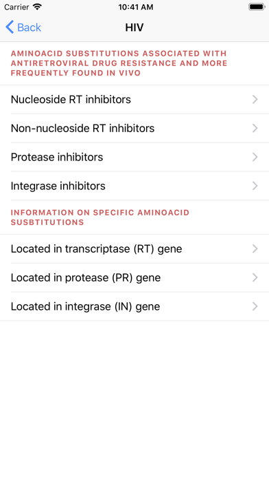 Screenshot #2 pour HIV&Hepatitis Drug Guide