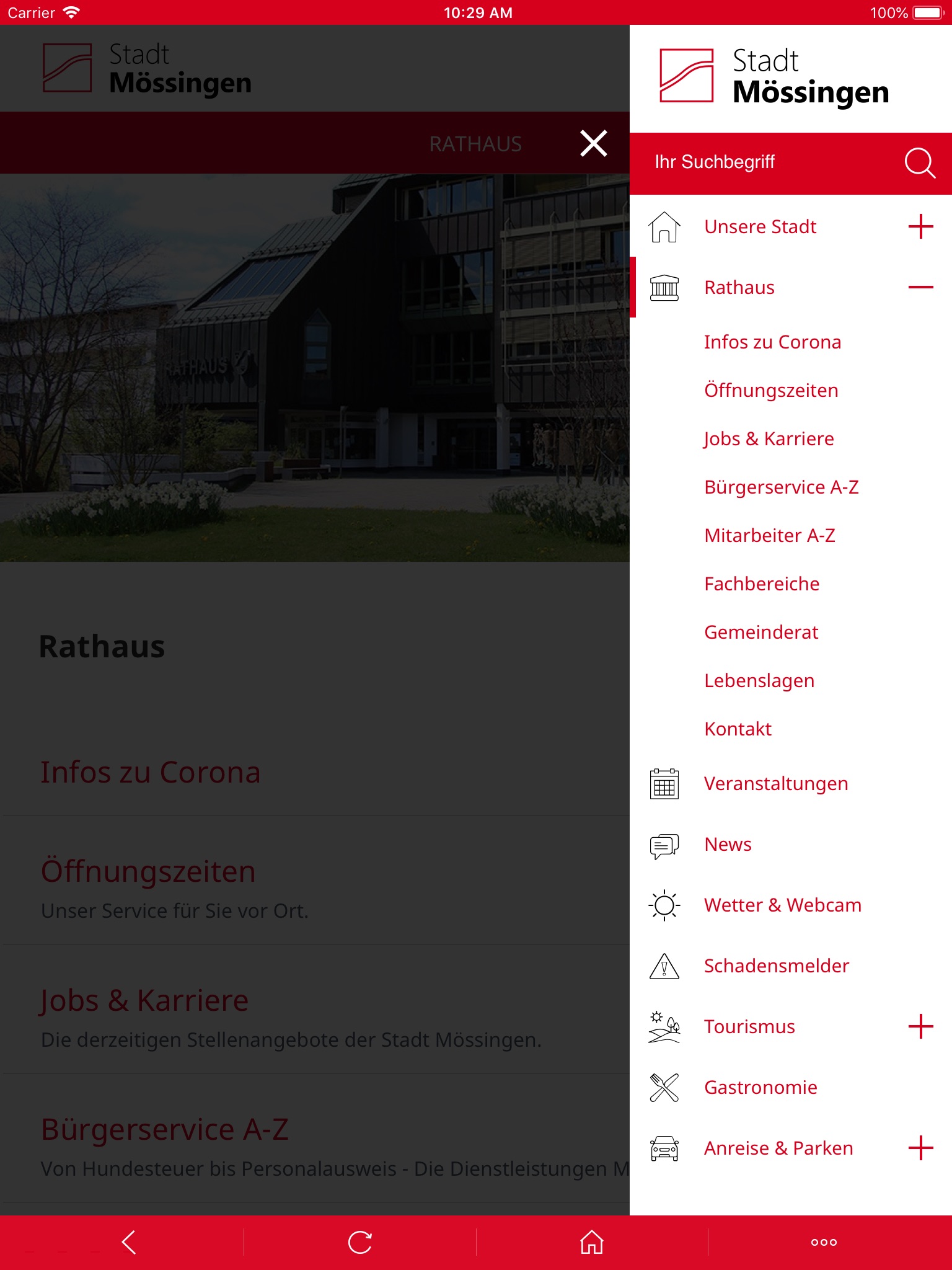 Mössingen Stadt-App screenshot 2