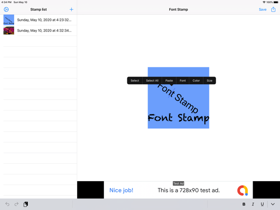 Screenshot #6 pour Font Stamp