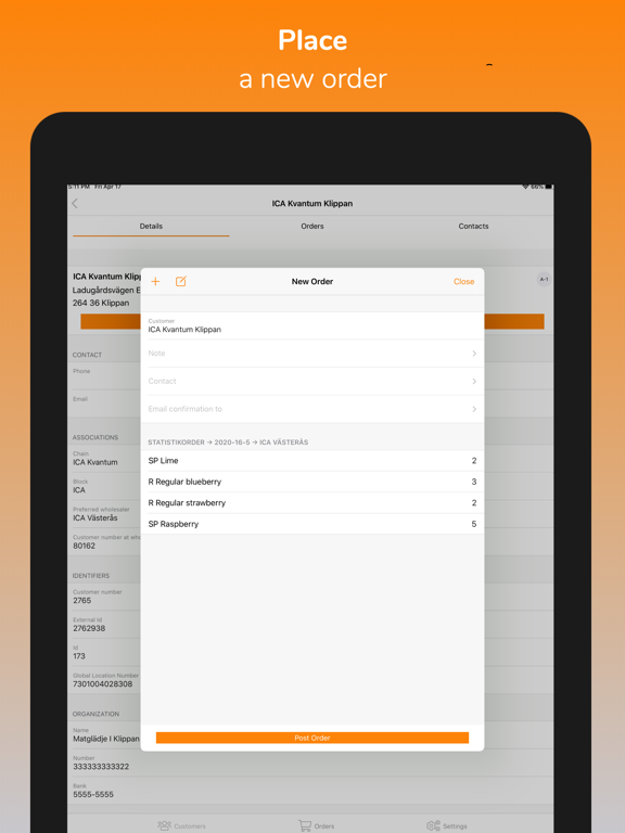 Ảnh chụp màn hình của Genero Sales: Challenger iPad 
