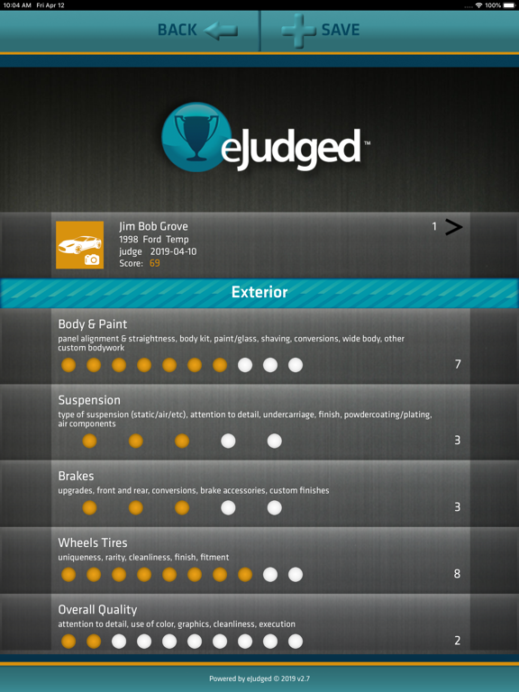 eJudged iPad screenshot 10 - Productivity app