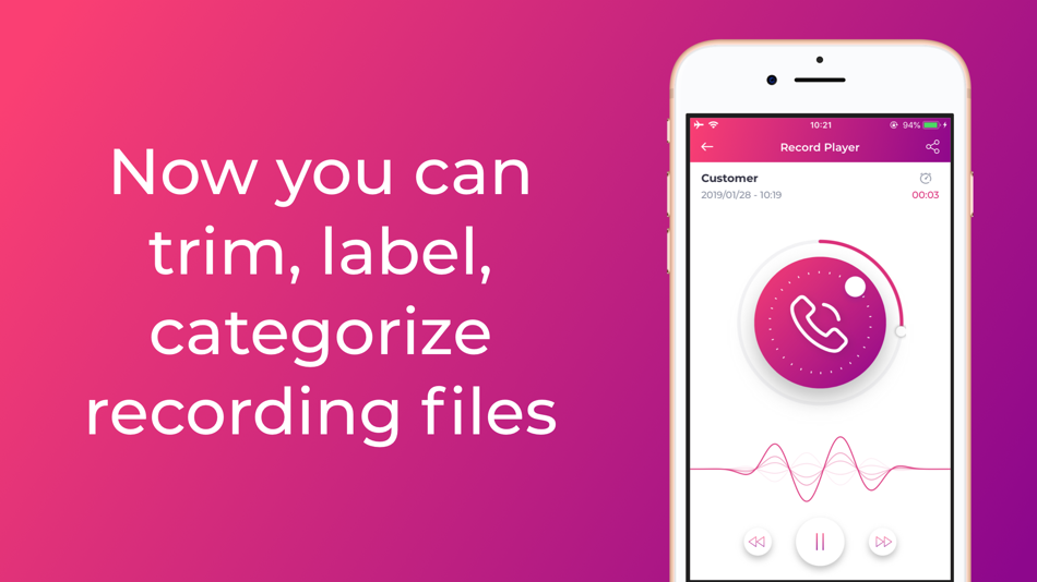 #3. Auto call recorder record app (iOS) 由: LQL Studio One Member Company Limited