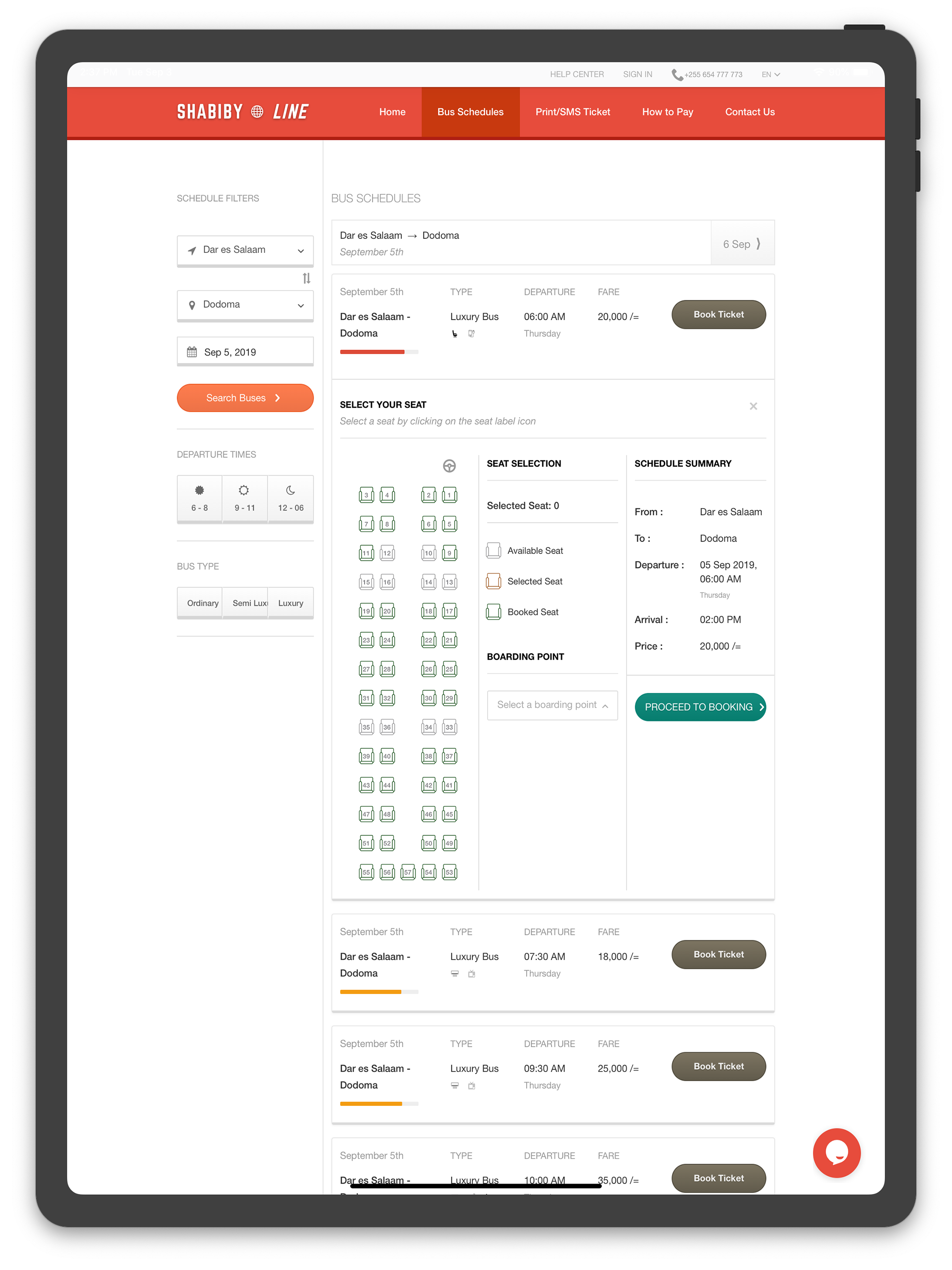 Shabiby Line - Bus Ticketing