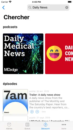 Capture d'écran de Alarme De Podcast - Lecteur Et sur iPhone 2