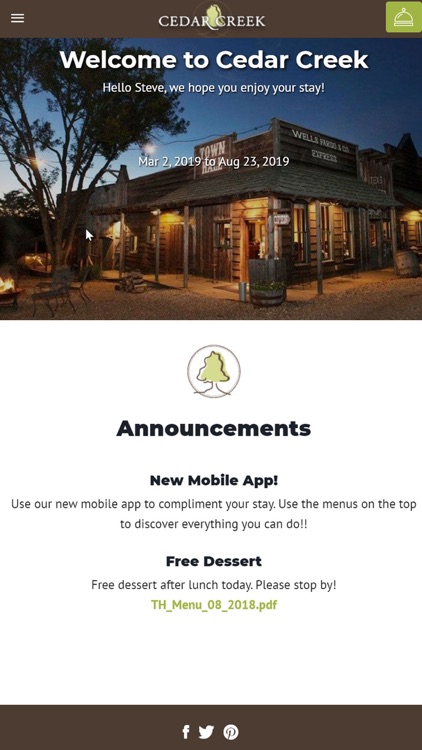 Cedar Creek Mobile App