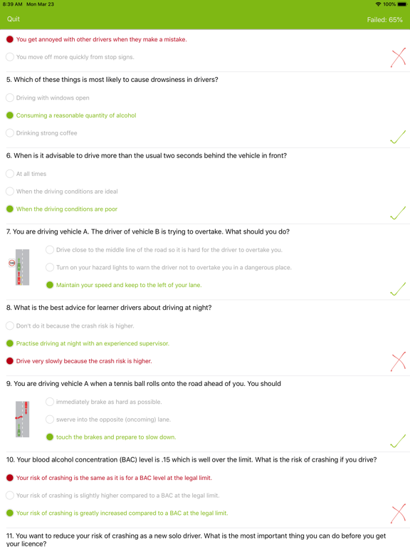 Screenshot #6 pour LearnerPermitTest - VicRoads
