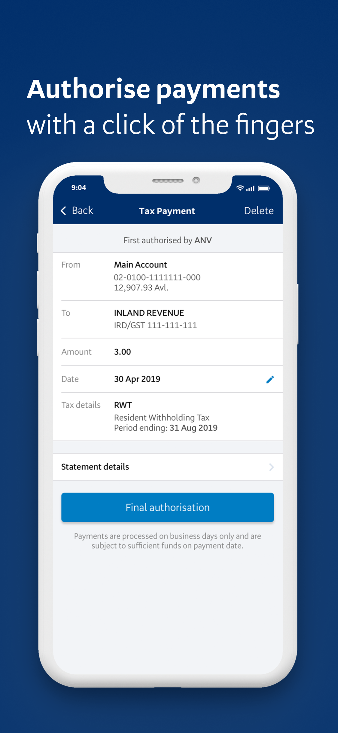 BNZ Mobile Business Banking screenshot 6